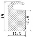 MZS 25092 - EPDM-Schwammgummi-Profile - Türscheiben- Fensterdichtungsprofile MZS 25092 - EPDM-Schwammgummi-Profile - Türscheiben- Fensterdichtungsprofile
