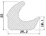 MZS 25103 - EPDM-Schwammgummi-Profile - Türscheiben- Fensterdichtungsprofile