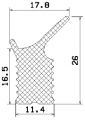 MZS 25104 - EPDM-Schwammgummi-Profile - Türscheiben- Fensterdichtungsprofile