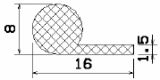 MZS 25124 - sponge profiles - Flag or 'P' profiles