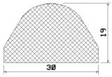 MZS 25134 - EPDM-Gummiprofile - Halbrundprofile / D-Profile