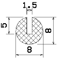 1B= 200 m MZS 25141 - EPDM-Gummi -Profile - U-Profile