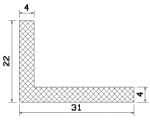 MZS 25151 - sponge rubber profiles - Angle shape profiles