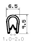 SD-0028 - with coextruded metal insert - Edge protection profiles