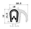 SD-0046 - with coextruded metal insert - Edge protection profiles