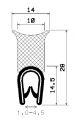 SD-0110 - with coextruded metal insert - Edge protection profiles