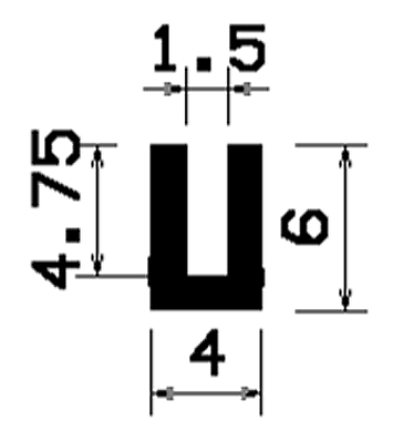 TU1- 0290 - EPDM-Gummi -Profile - U-Profile