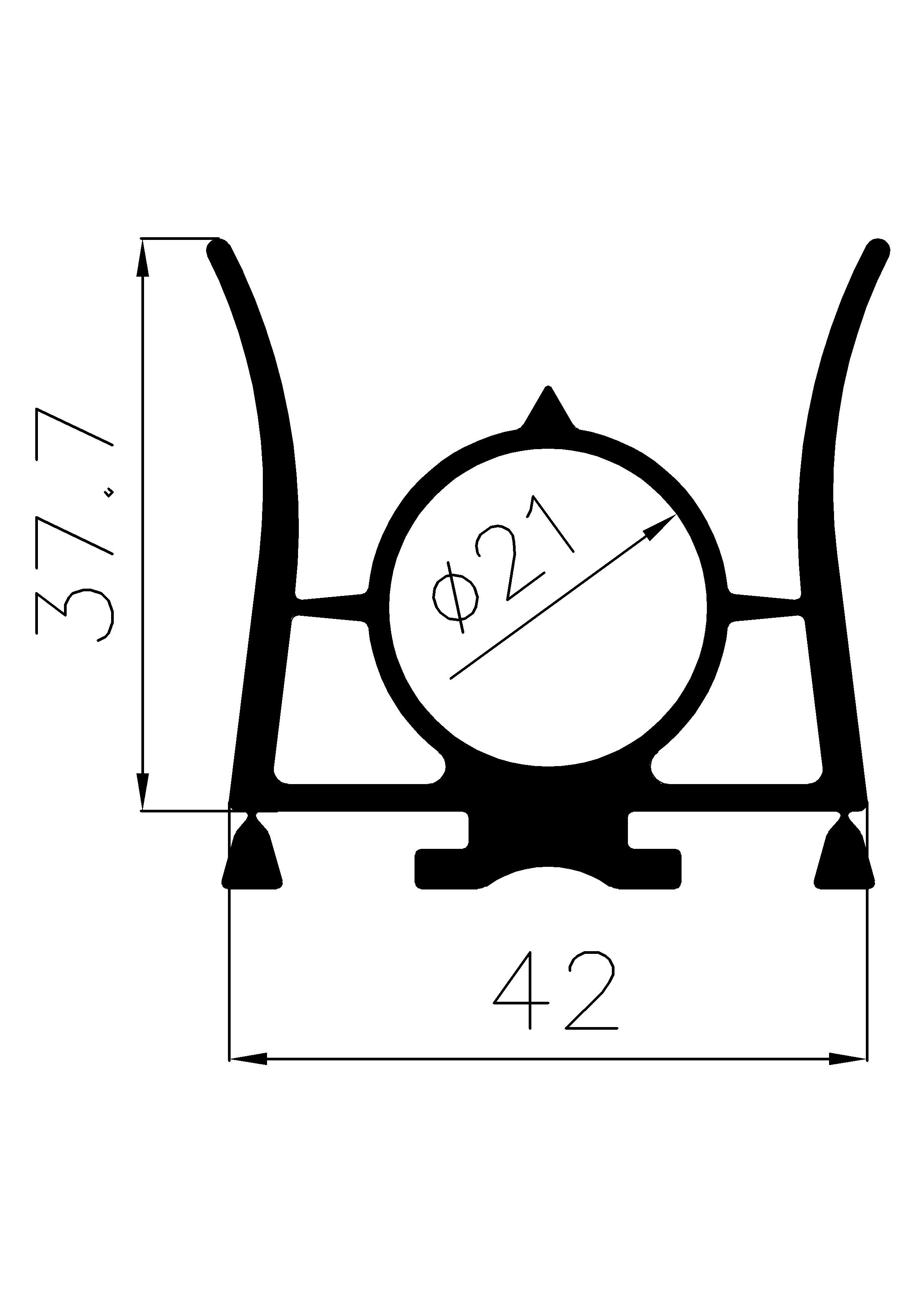 10020365KG - EPDM-Kautschukprofile - Rolltor- und Fingerschutzprofile