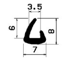 TU1- 0578 - EPDM-Gummi -Profile - U-Profile TU1- 0578 - EPDM-Gummi -Profile - U-Profile