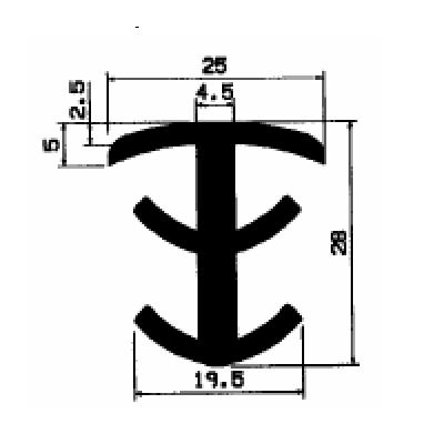 FA 2501 - EPDM Gummi-Profile - Abdeckung und T-Profile