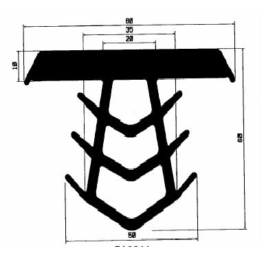 FA 2544 - EPDM Gummi-Profile - Abdeckung und T-Profile