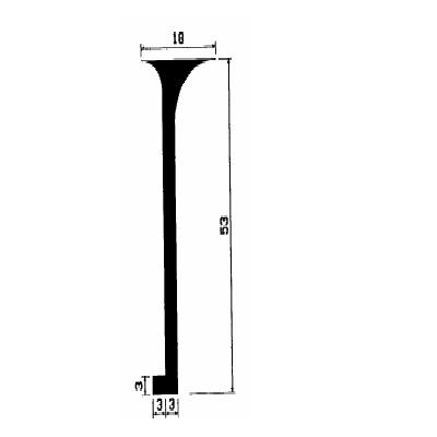 T 2481 - EPDM Gummi-Profile - Abdeckung und T-Profile