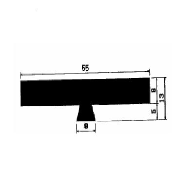 T 2511 - EPDM Gummi-Profile - Abdeckung und T-Profile