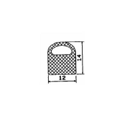 1B= 50 m MZS 25817 - rubber and silikon profiles - under 100 m - Semi-circle, D-profiles