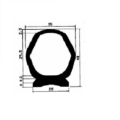 RT 2573 - EPDM-Kautschukprofile - Rolltor- und Fingerschutzprofile