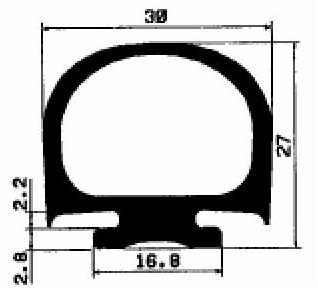 RT - 2607 - EPDM-Kautschukprofile - Rolltor- und Fingerschutzprofile