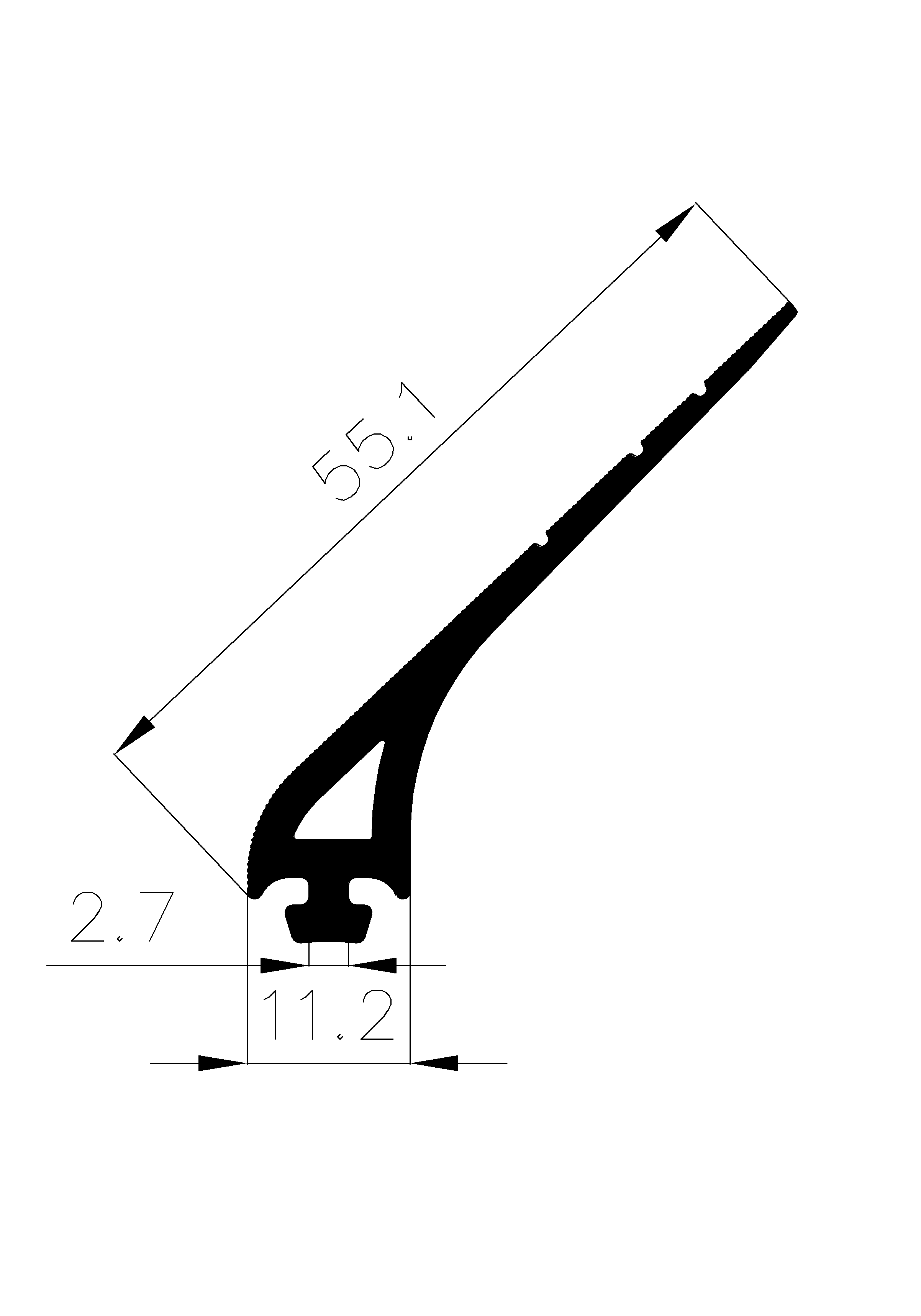 10170365KG - EPDM Gummi-Profile - Abdeckung und T-Profile