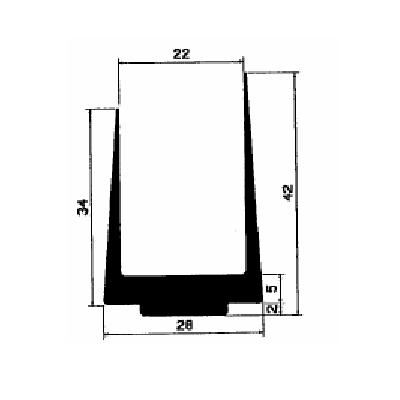 TU1- 2604 - EPDM-Gummi -Profile - U-Profile