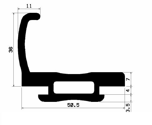 RT 2695 - EPDM gumiprofilok - Gördülő ajtó - ujjvédő profilok