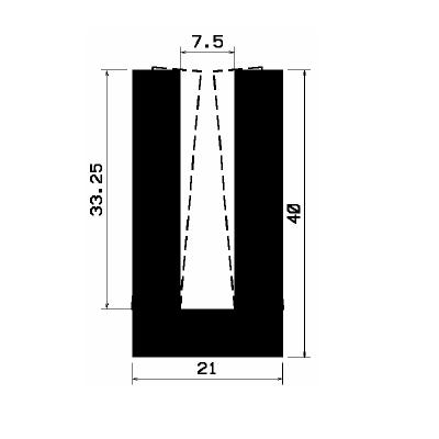 TU1- 2647 - EPDM-Gummi -Profile - U-Profile