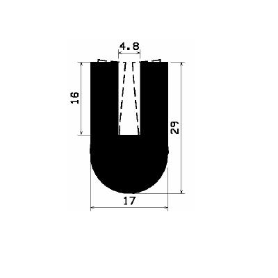 TU1- 2657 - gumiprofilok - U alakú profilok