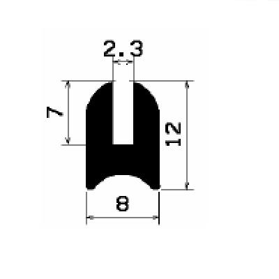 TU1- 2686 - gumiprofilok - U alakú profilok