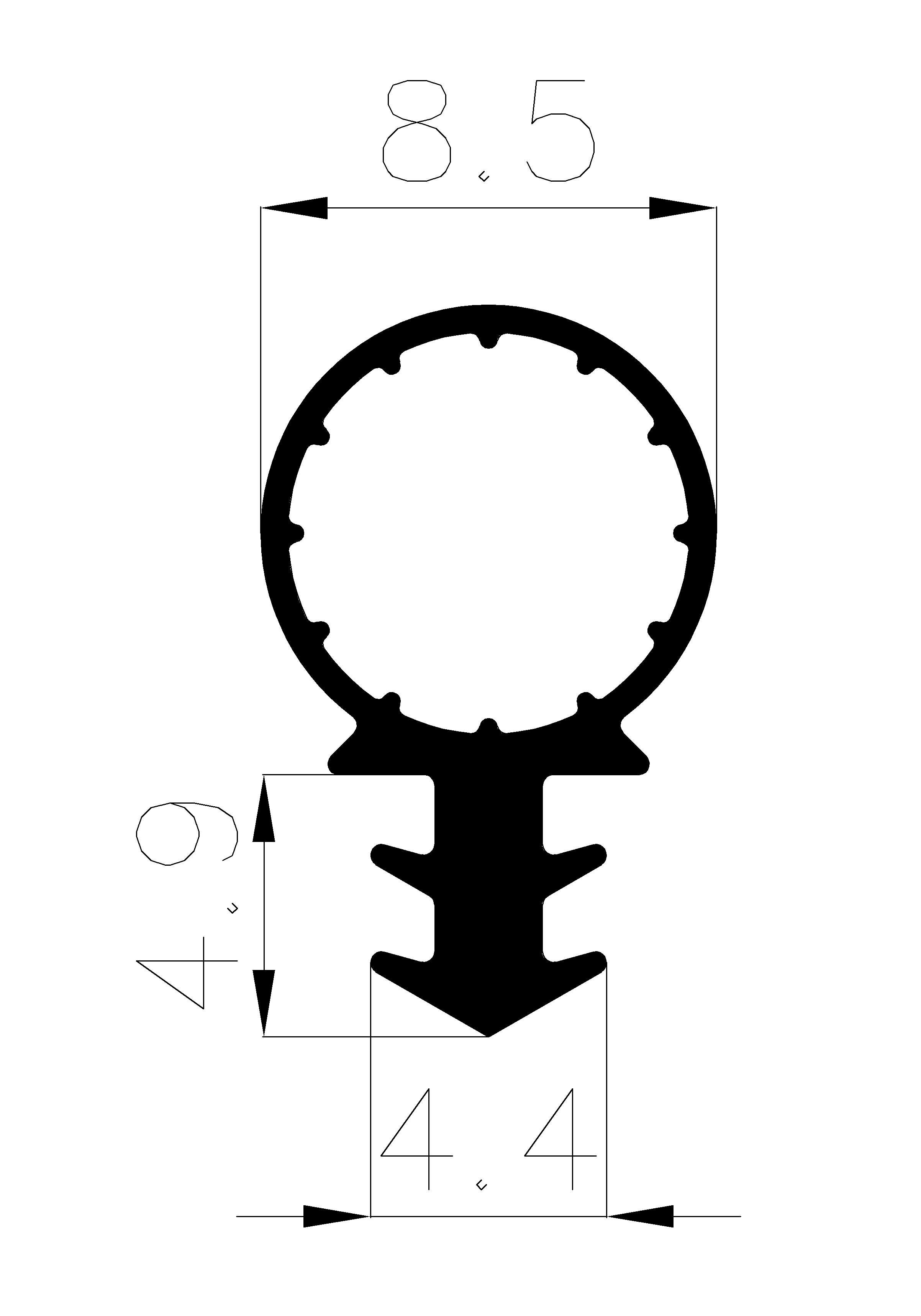 10260160KG - Silikongummi-Profile - Türscheiben- Fensterdichtungsprofile