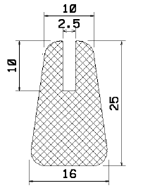 MZS 25413 - sponge profiles - U shape profiles