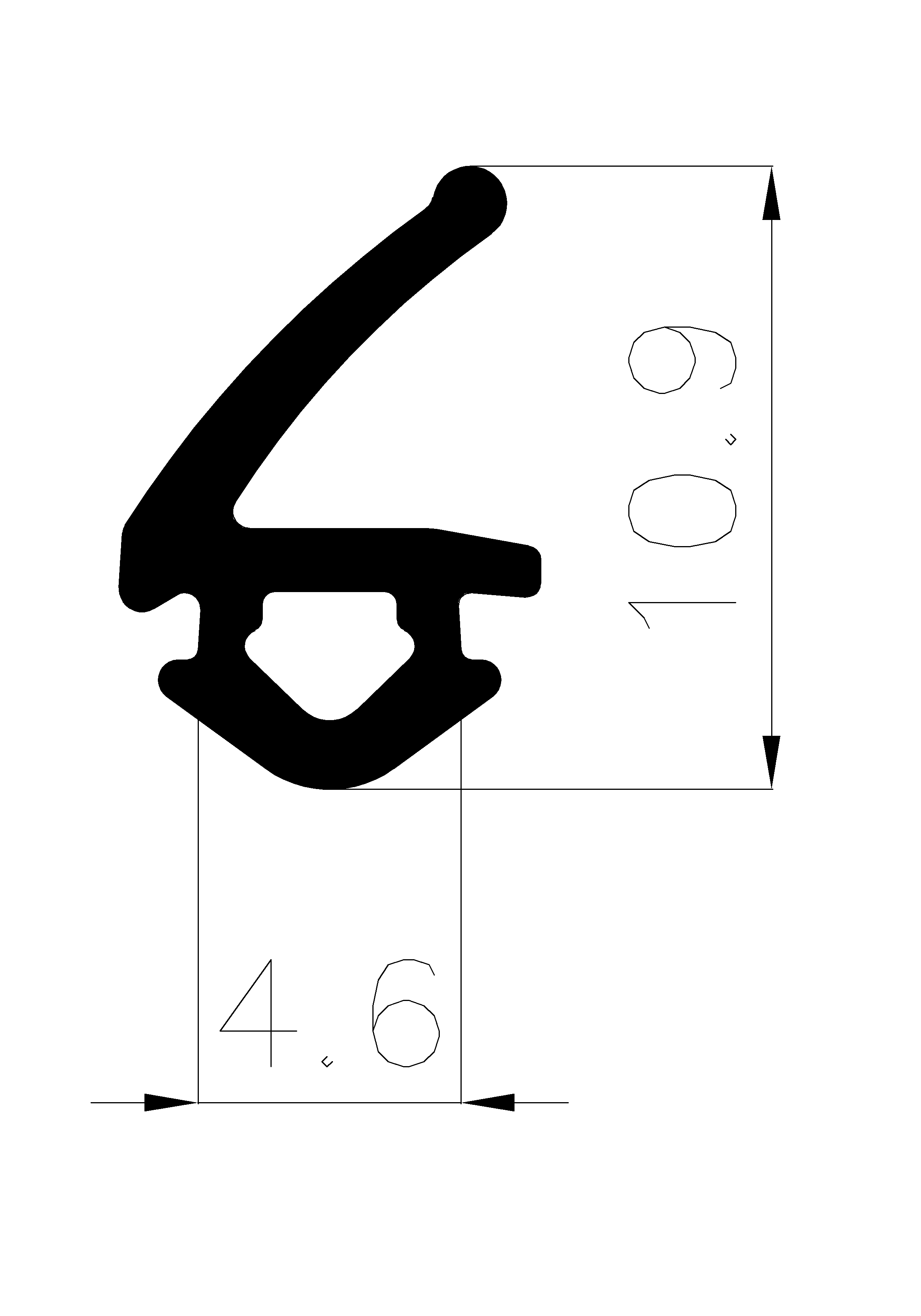 11590365KG - Gummiprofile - Türscheiben- Fensterdichtungsprofile