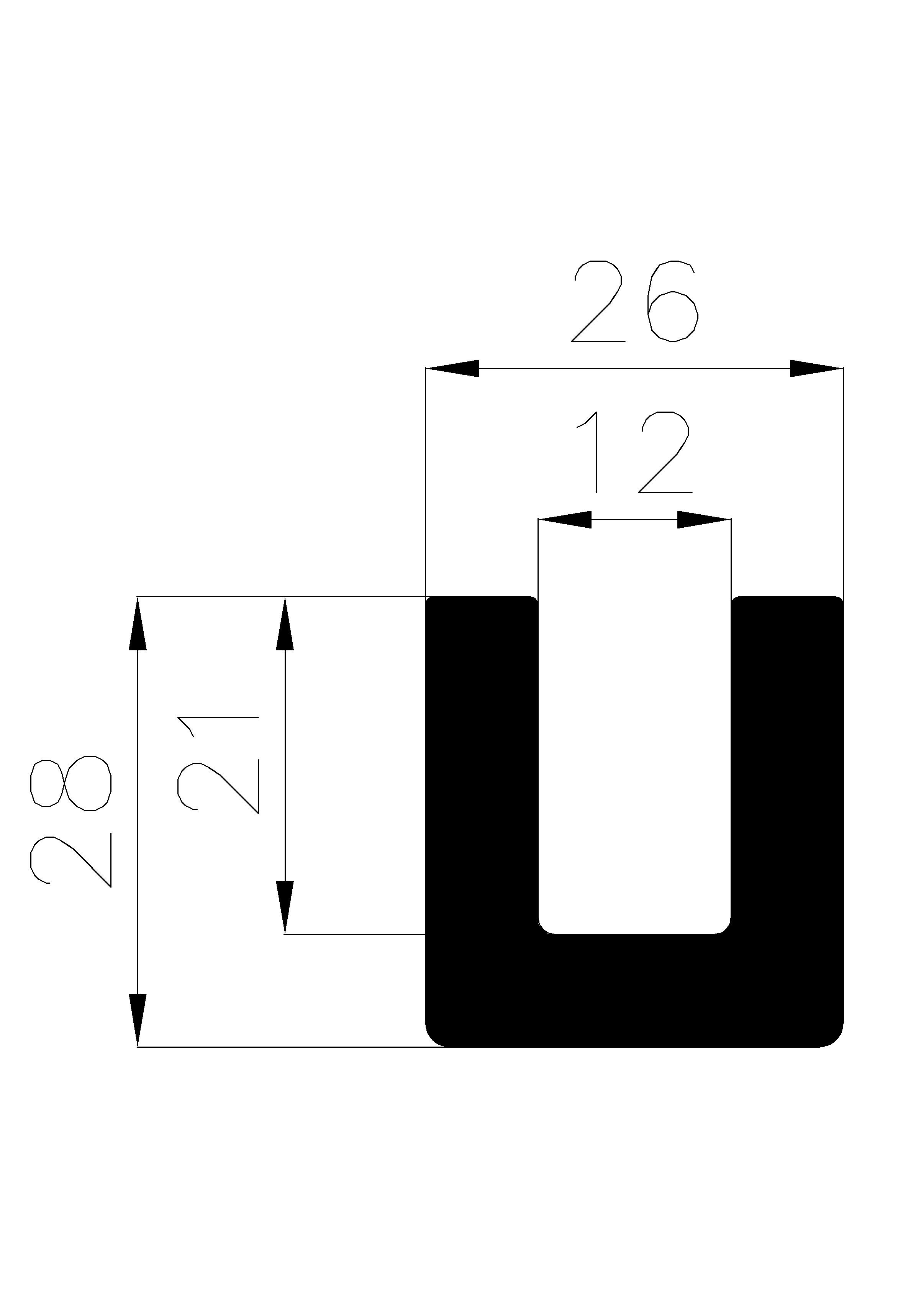 11600365KG - EPDM-Gummi -Profile - U-Profile 11600365KG - EPDM-Gummi -Profile - U-Profile