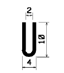 - TU1- 1332 1B= 1000 m - EPDM-Gummi -Profile - U-Profile
