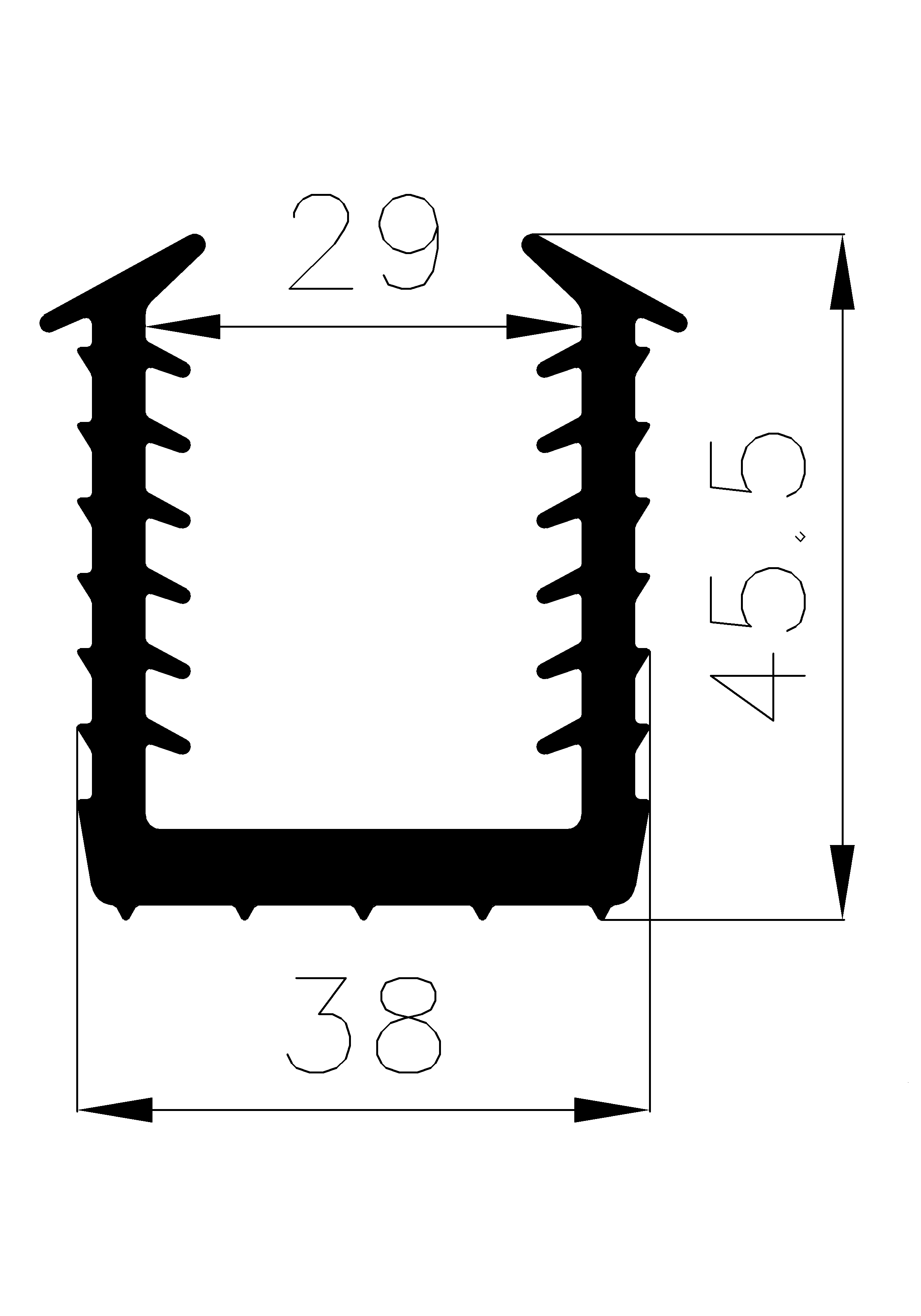 11680365KG - EPDM-Gummi -Profile - U-Profile 11680365KG - EPDM-Gummi -Profile - U-Profile