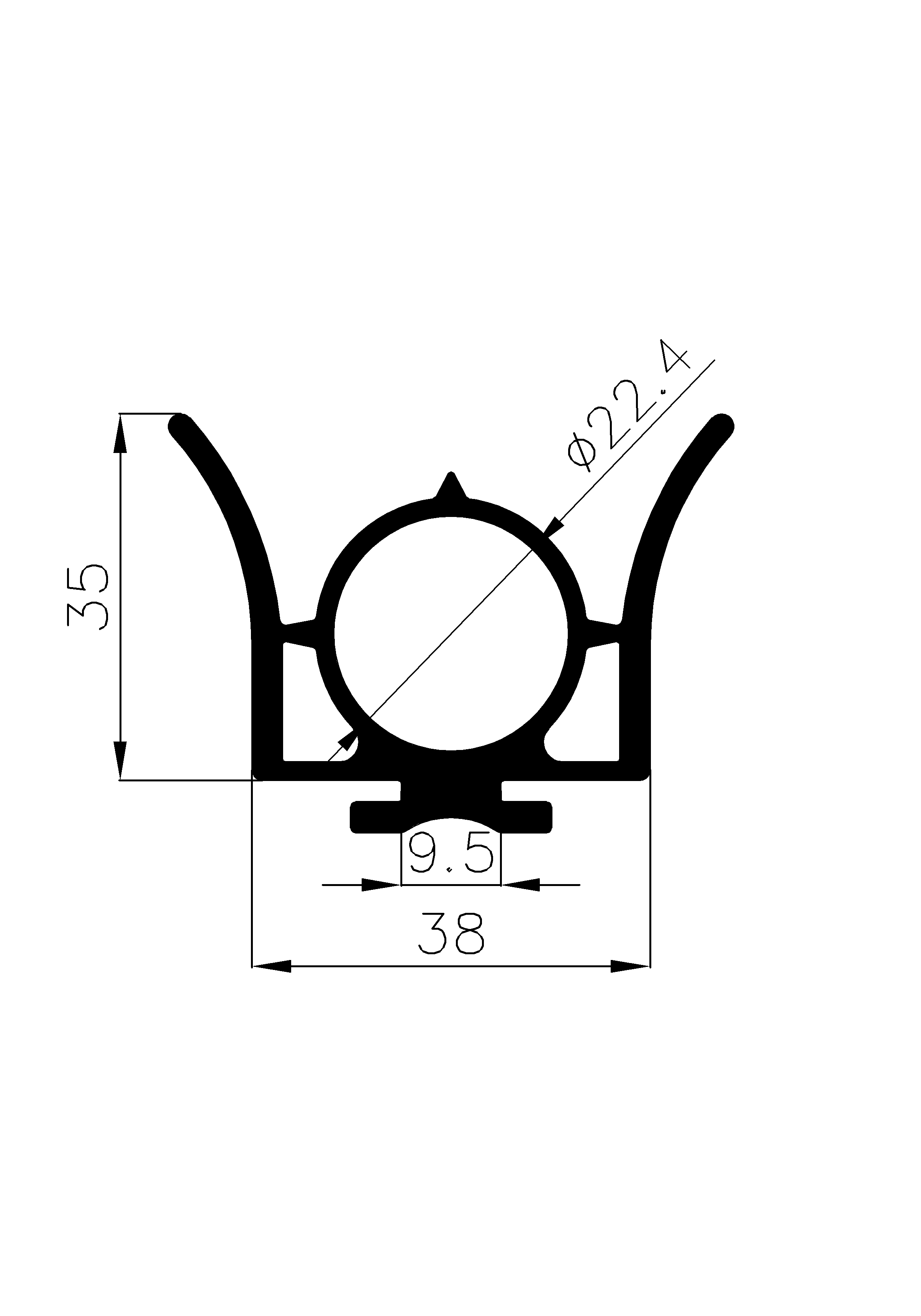 11870365KG - EPDM-Kautschukprofile - Rolltor- und Fingerschutzprofile