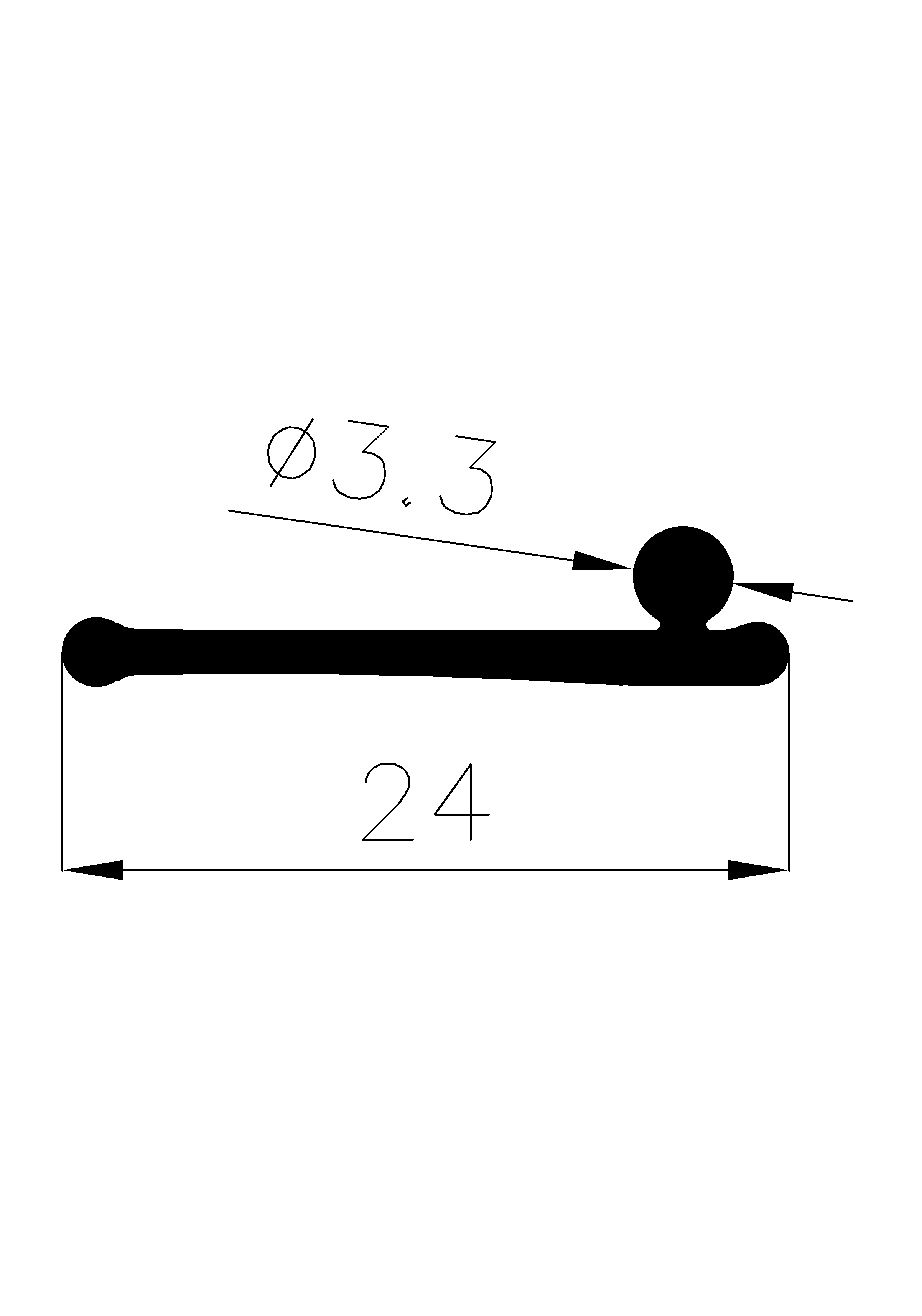 12040370KG - EPDM-Gummi-Profile - Fahnenprofile bzw. P-Profile