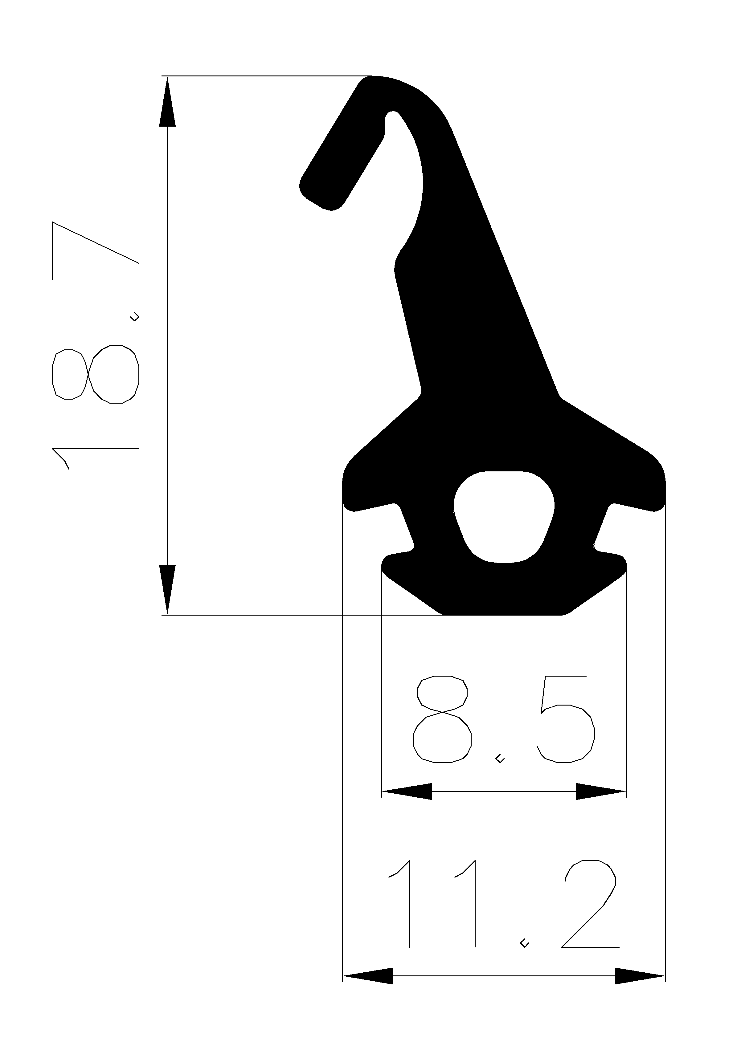 12350365KG - Gummiprofile - Türscheiben- Fensterdichtungsprofile