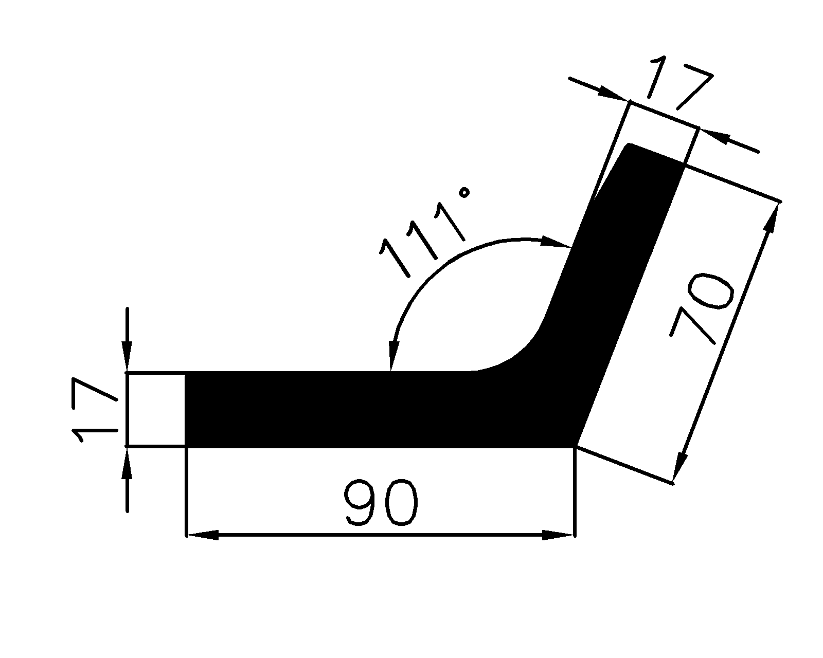 12380365KG - rubber profiles - Angle shape profiles