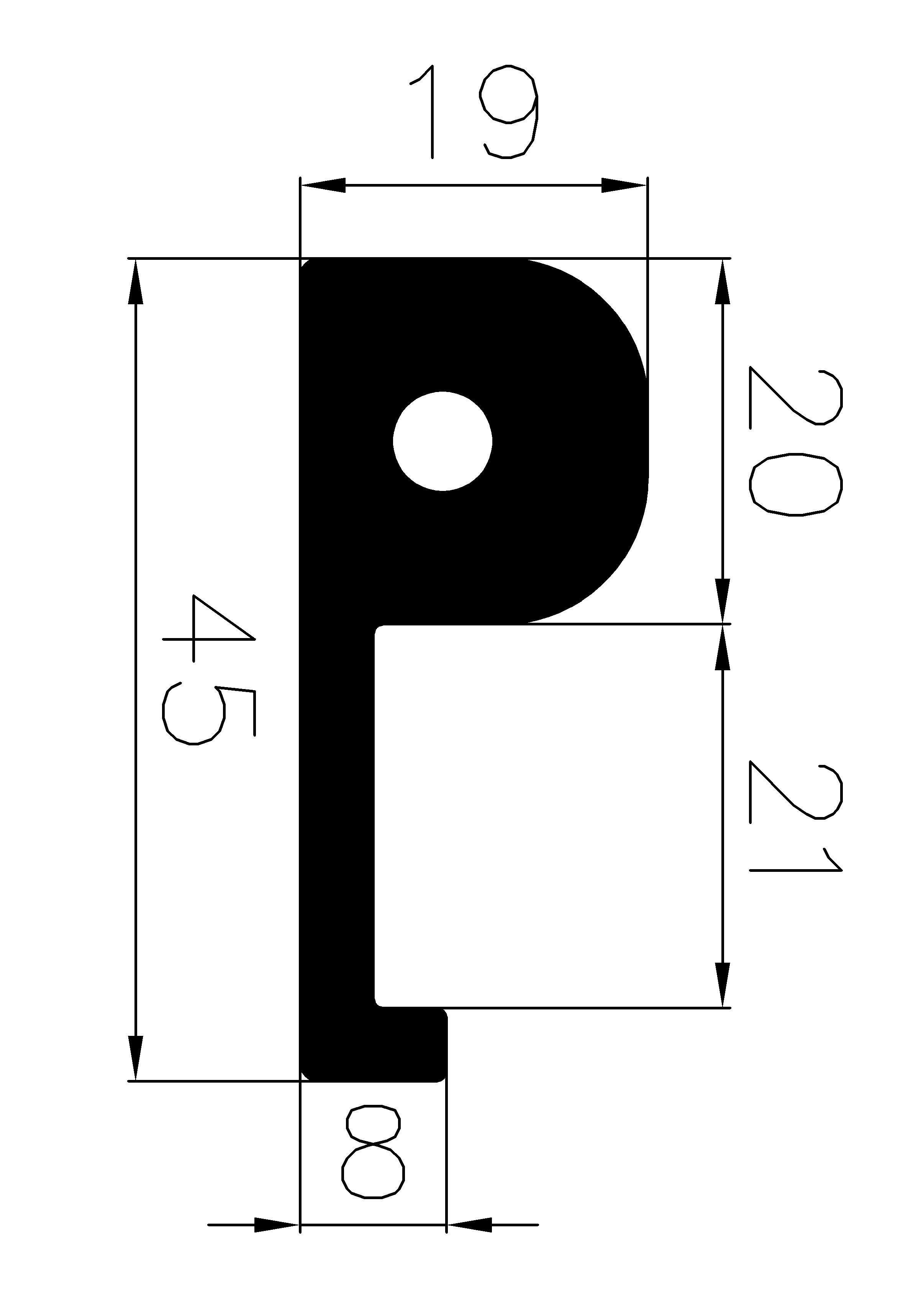 12470370KG - EPDM-Gummi-Profile - Fahnenprofile bzw. P-Profile