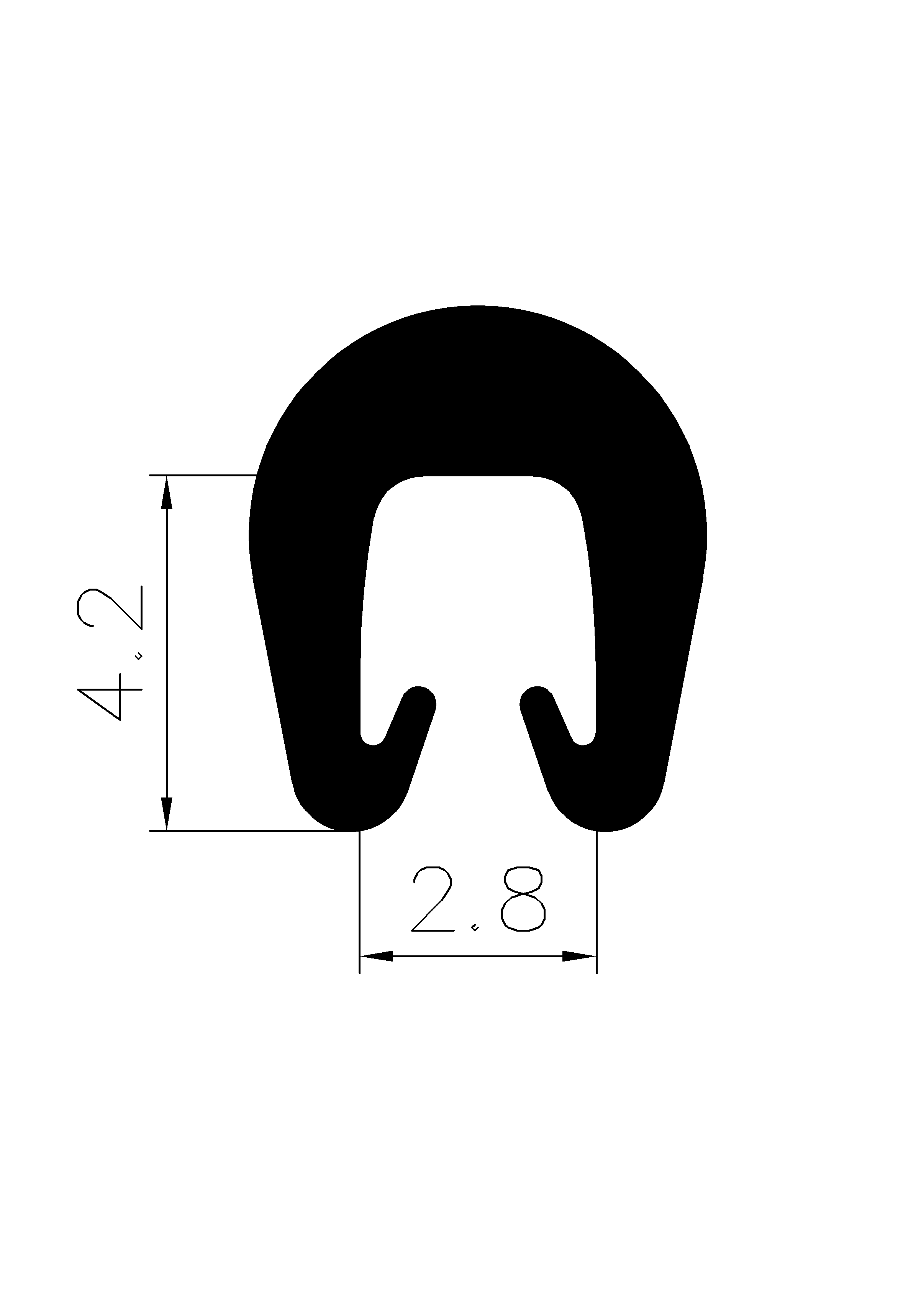12710970KG - EPDM-Gummi -Profile - U-Profile 12710970KG - EPDM-Gummi -Profile - U-Profile