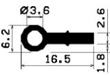 FN 1354 - EPDM-Gummi-Profile - Fahnenprofile bzw. P-Profile FN 1354 - EPDM-Gummi-Profile - Fahnenprofile bzw. P-Profile