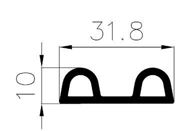 4040403KG - EPDM-Schaumgummi-Profile - Halbrundprofile / D-Profile