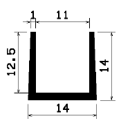 TU1- 1404 - EPDM-Gummi -Profile - U-Profile