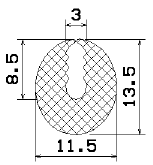 MZS 25436 - sponge profiles - U shape profiles