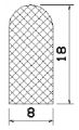 1B= 50 m MZS 25263 - EPDM rubber profiles - Semi-circle, D-profiles
