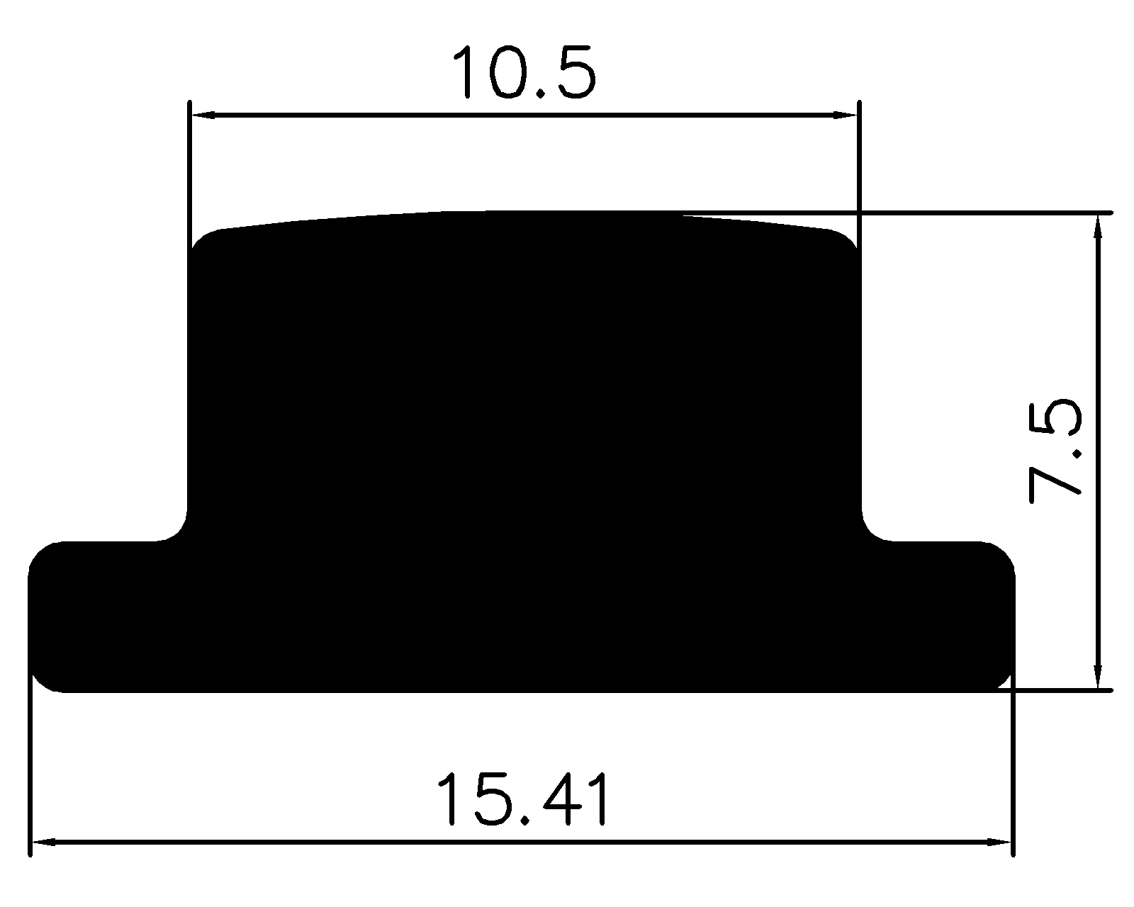 13540370KG - Gummiprofile - Rechteck-Profile