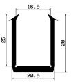 TU1- 0611 - EPDM-Gummi -Profile - U-Profile TU1- 0611 - EPDM-Gummi -Profile - U-Profile