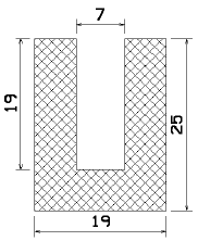 MZS 25179 - sponge profiles - U shape profiles