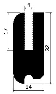 TU1- 1335 - EPDM-Gummi -Profile - U-Profile