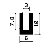 TU1- 0070 - EPDM-Gummi -Profile - U-Profile