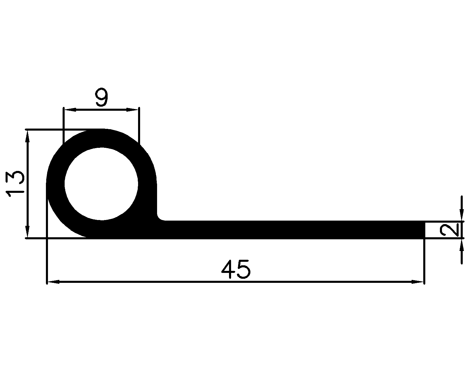 14590370KG - EPDM-Gummi-Profile - Fahnenprofile bzw. P-Profile