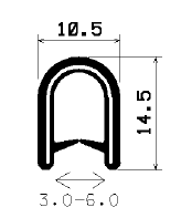 SD-0223 - with coextruded metal insert - Edge protection profiles